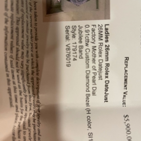 Rolex 26mm Ladies Datejust MOP factory dial - Picture 6 of 10